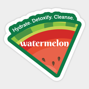 Watermelon Hydrates, Detoxifies, Cleanses Sticker